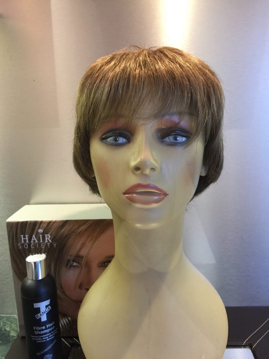 Short soft cap brown wig. Pplbrss747