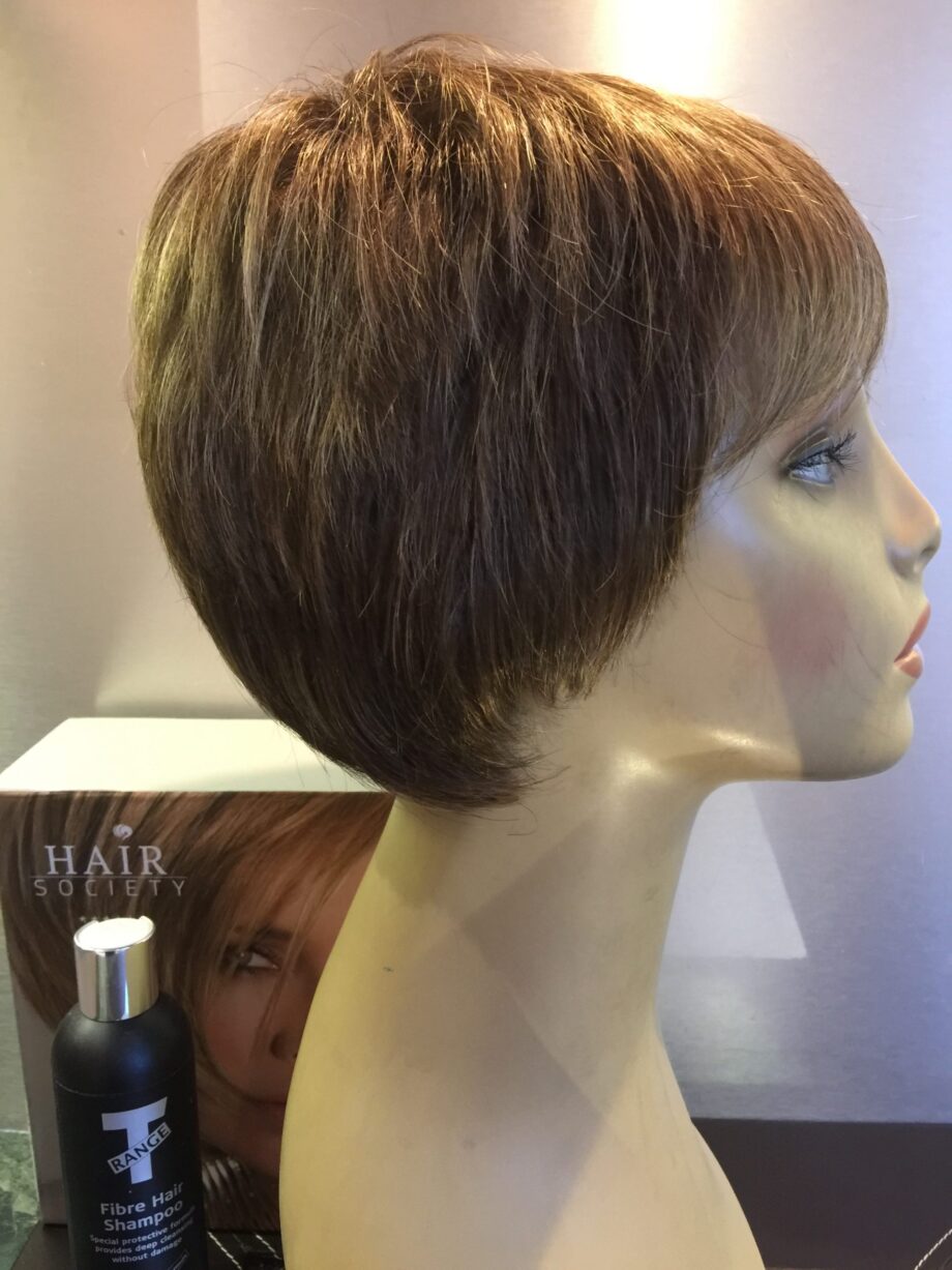 Short soft cap brown wig. Pplbrss747