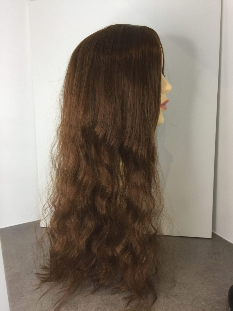 Long brown wavy wig. Pplbrlc751