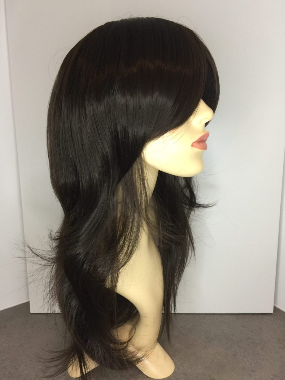Long dark brown wig. Pplbrlw818