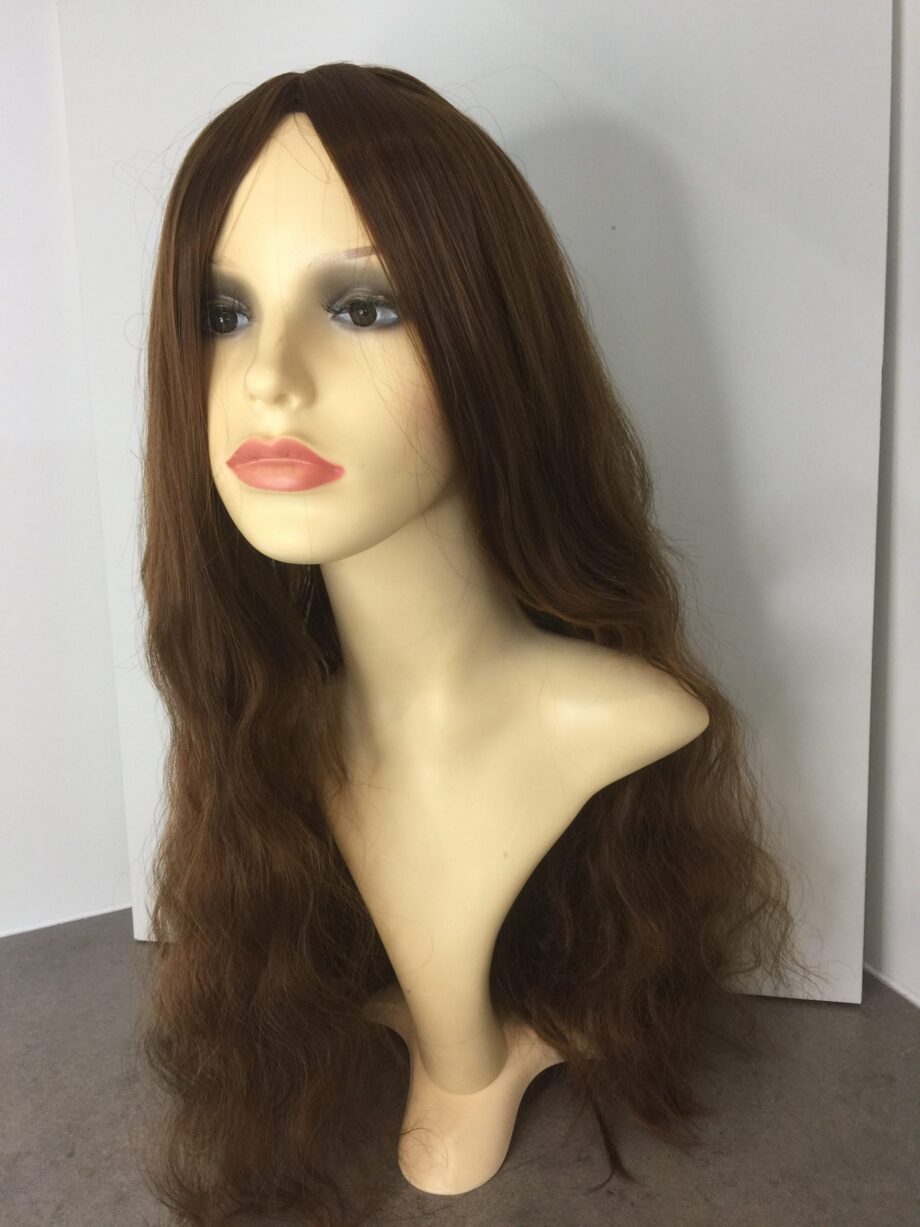 Long brown wavy wig. Pplbrlc751