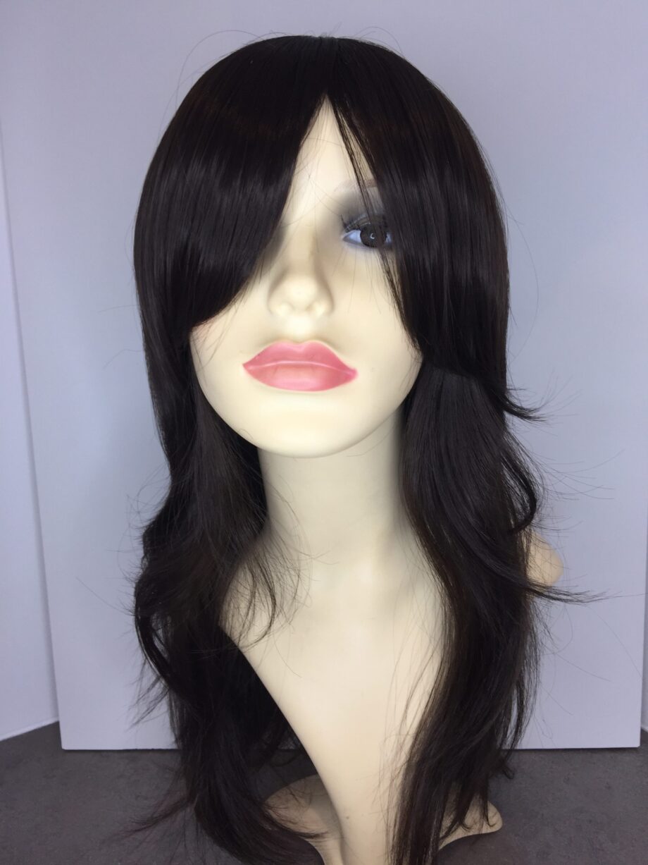 Long dark brown wig. Pplbrlw818