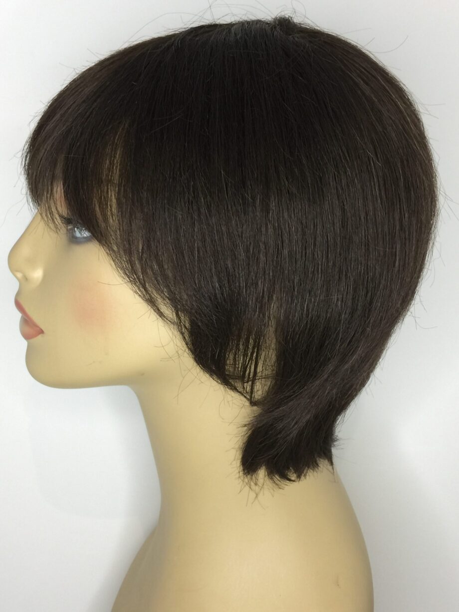 Dark brown short wig. Pplbess852