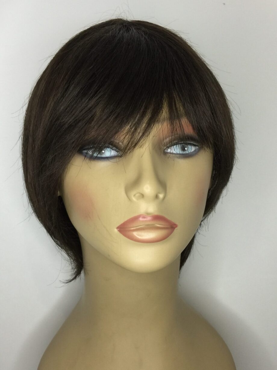 Dark brown short wig. Pplbess852