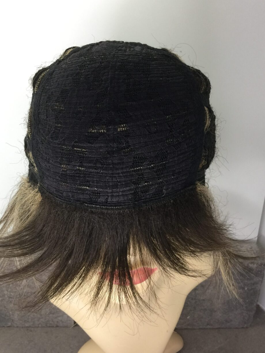 Brown highlighted wig. Pplbrms686