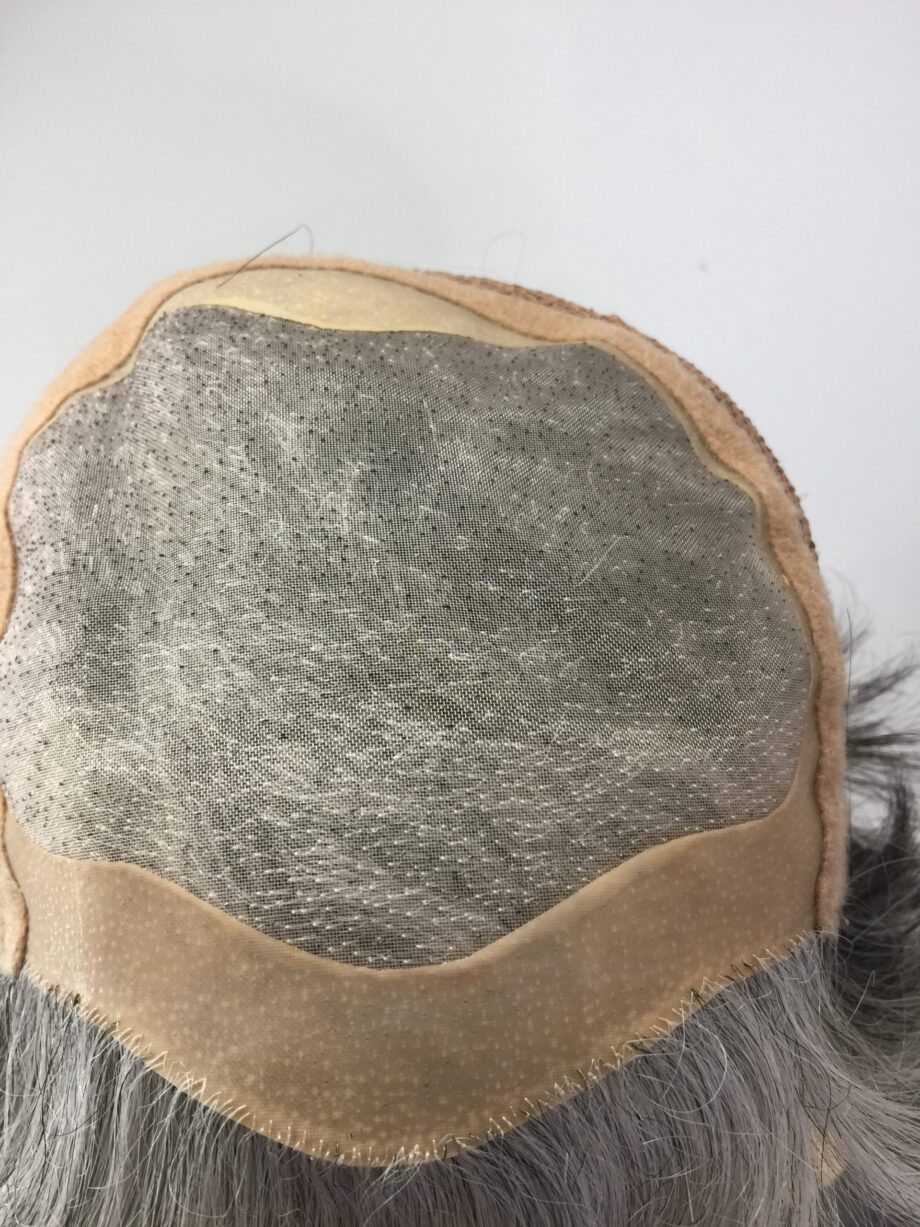 Silver grey soft cap  wig. Pplgss770
