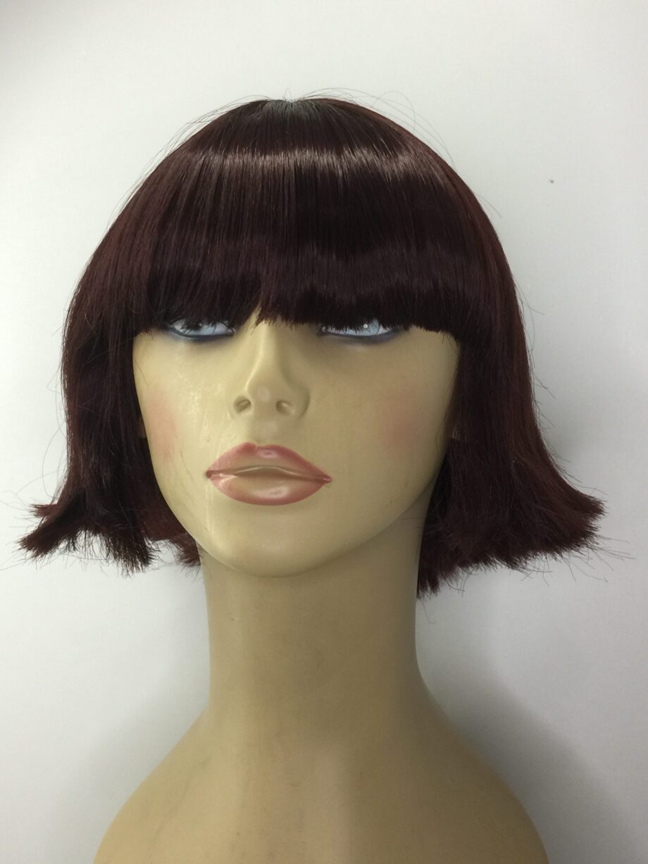 Stylish sharp red wig. Pplrms897