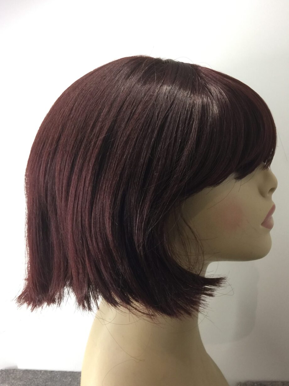 Stylish sharp red wig. Pplrms897