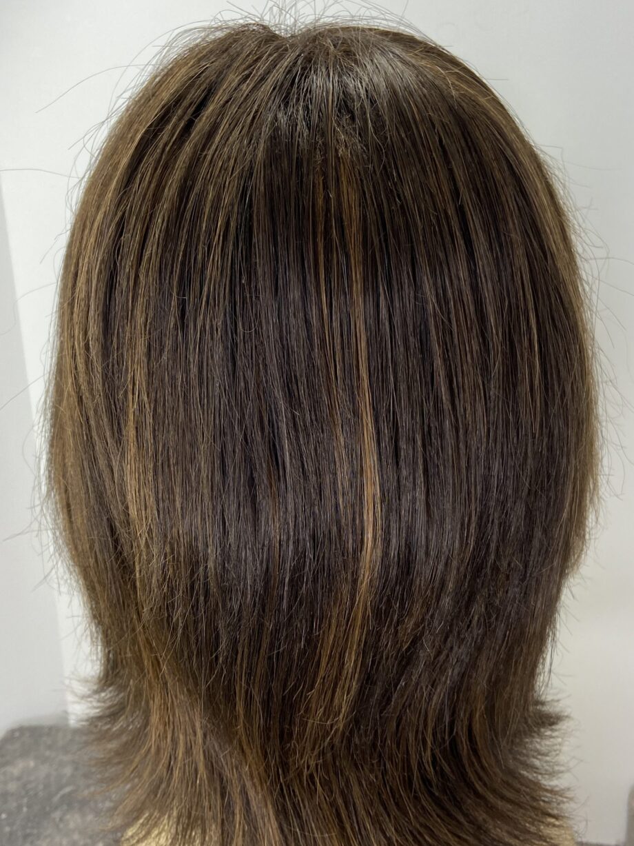 Mid length brown wig. Pplbrms789