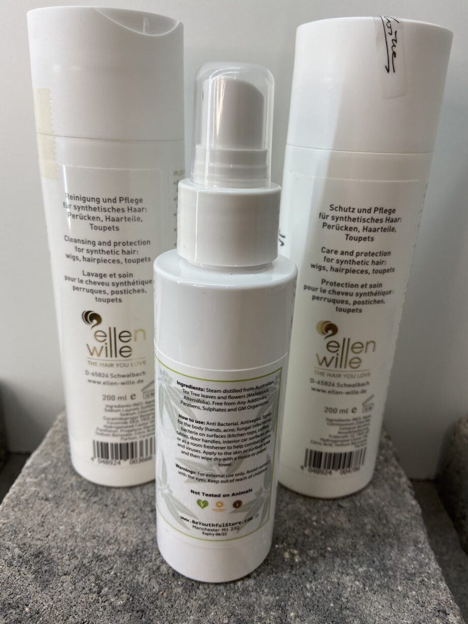 Shampoo balm tea tree spray. 029