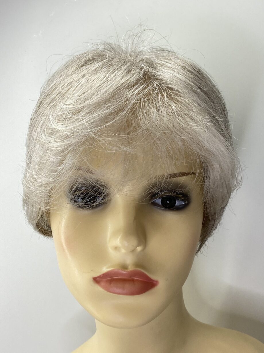 Soft cap silver grey wig. Pplgsw797