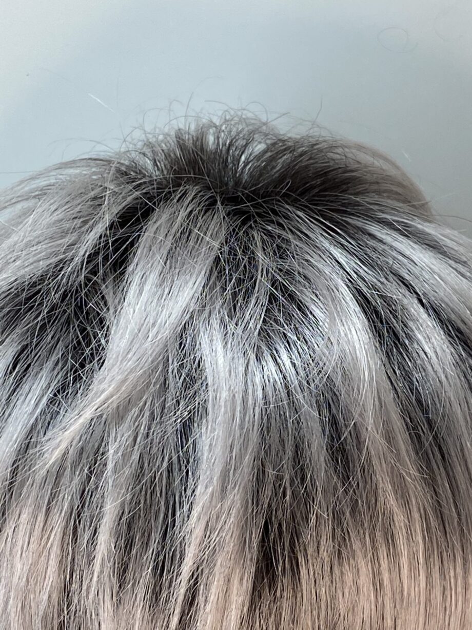 Rooted silver grey wig. Pplgss301