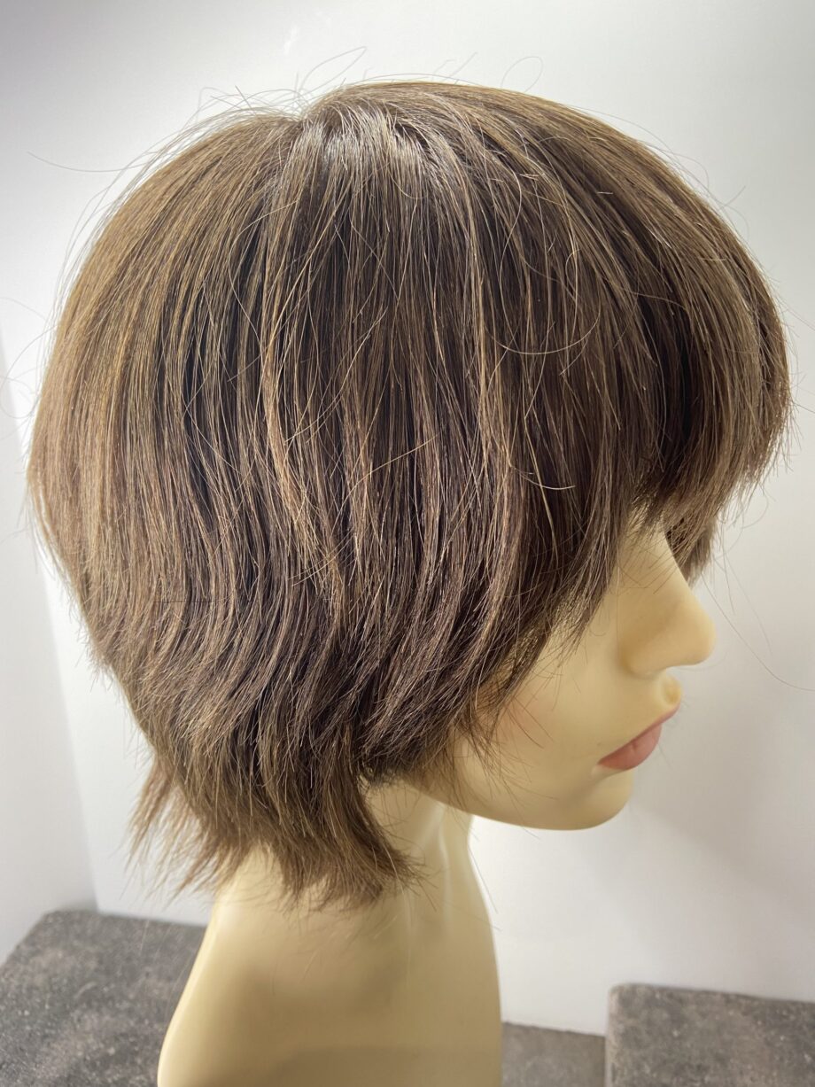 Human hair soft cap wig. Pplbrms7993