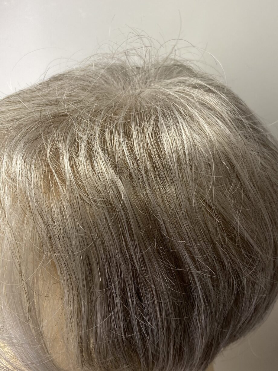 Soft cap silver grey wig. Pplgsw797