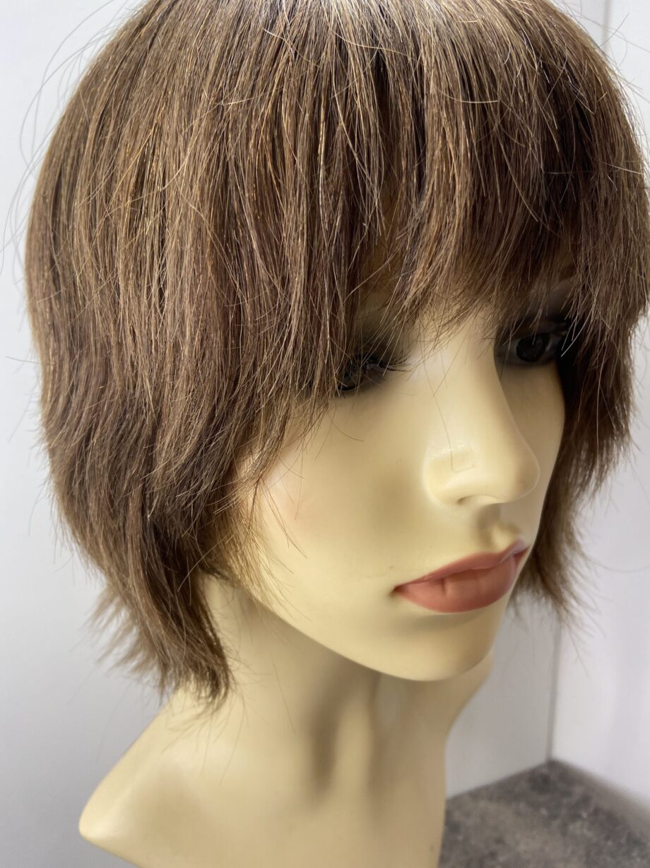 Human hair soft cap wig. Pplbrms7993
