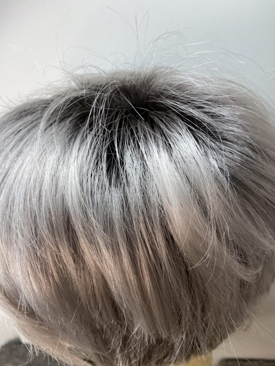 Elegant silver grey wig. Pplgss302