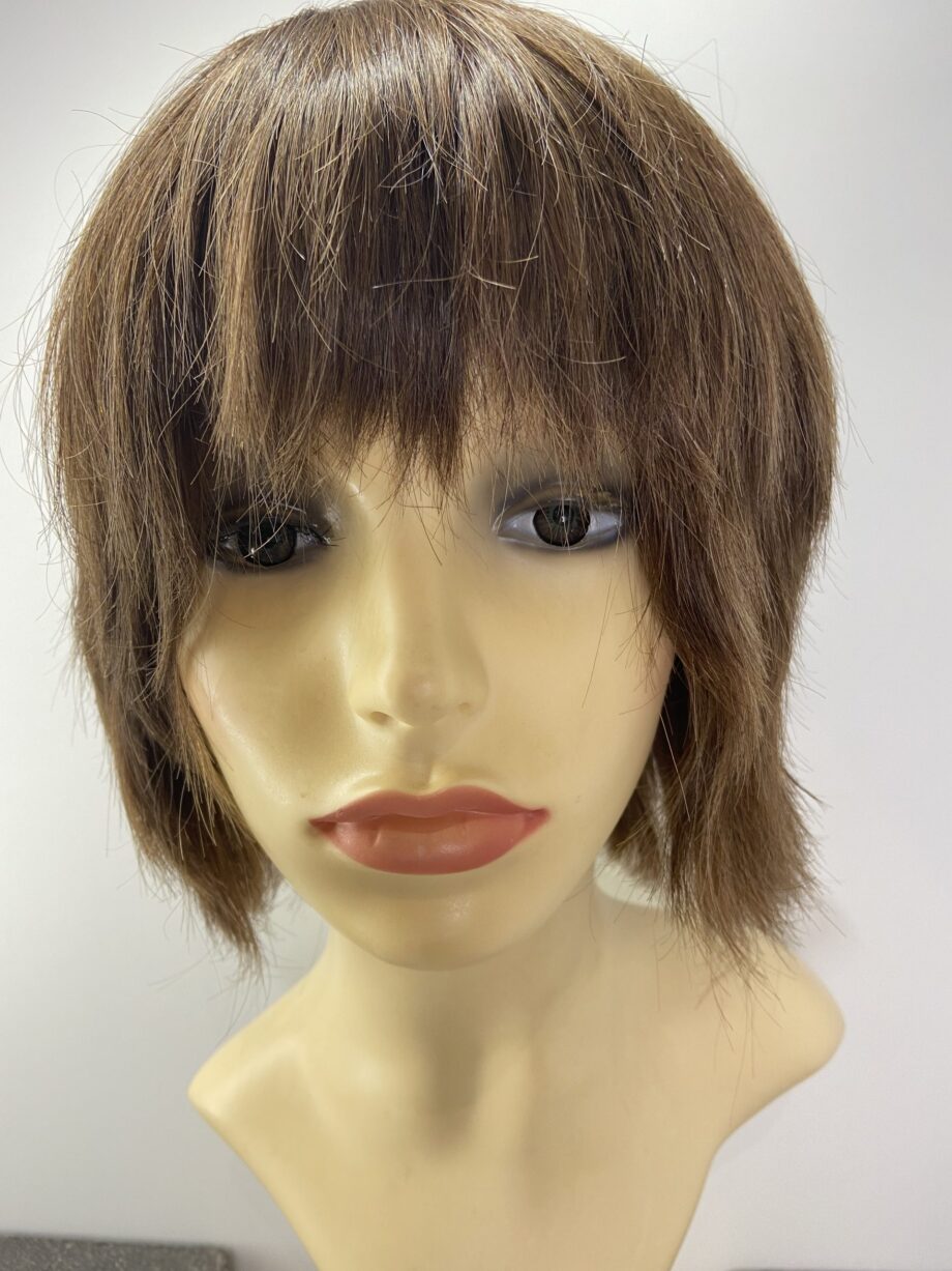 Human hair soft cap wig. Pplbrms7993