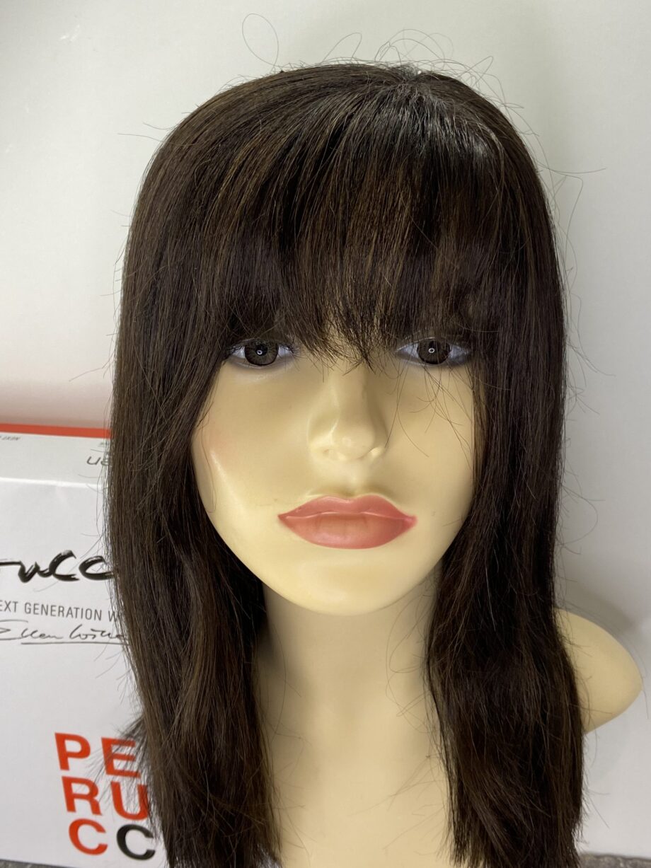 Boxed long dark brown wig. Bbrls80