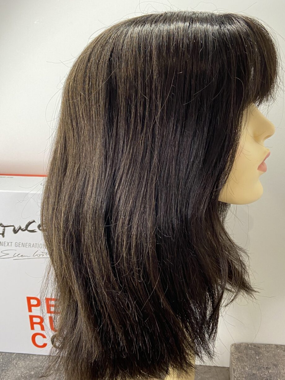 Boxed long dark brown wig. Bbrls80