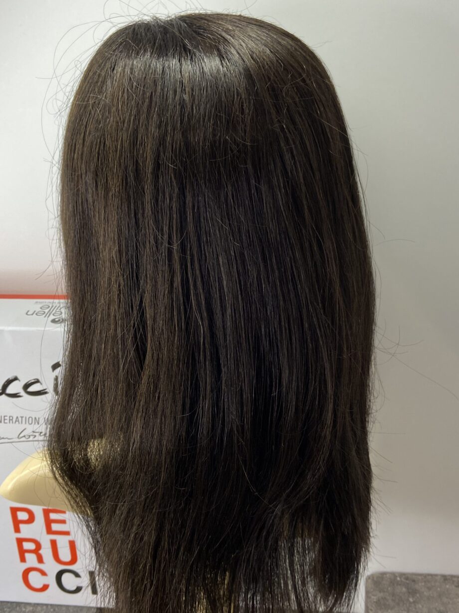Boxed long dark brown wig. Bbrls80