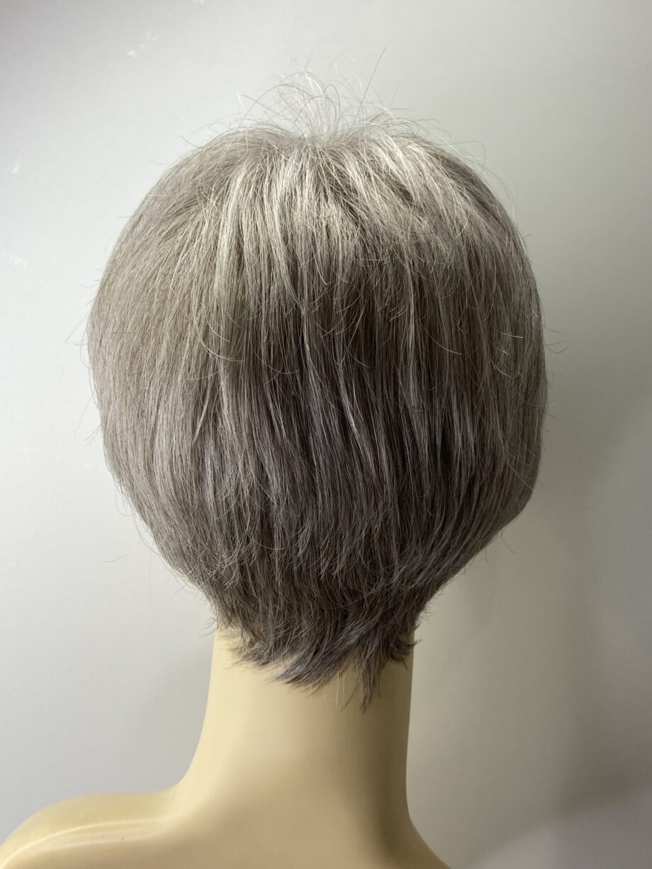 Soft cap silver grey wig. Pplgsw797