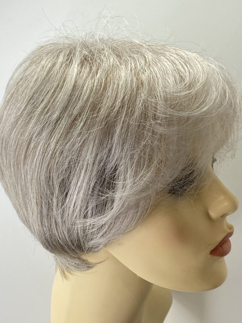Soft cap silver grey wig. Pplgsw797