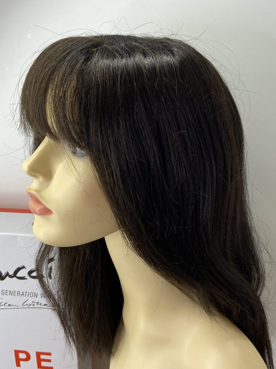 Boxed long dark brown wig. Bbrls80