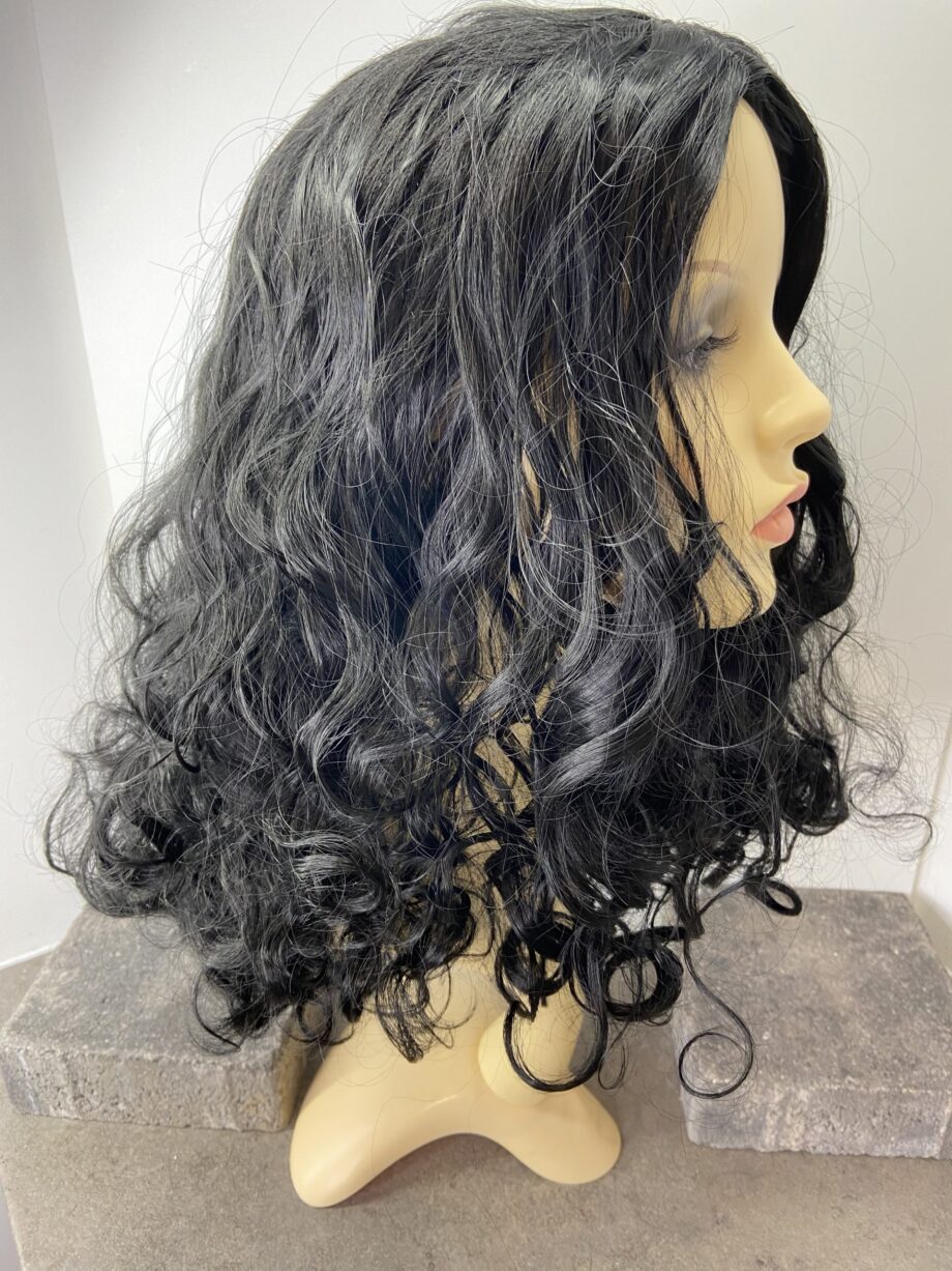 Black curly long wig. Plbllc6036