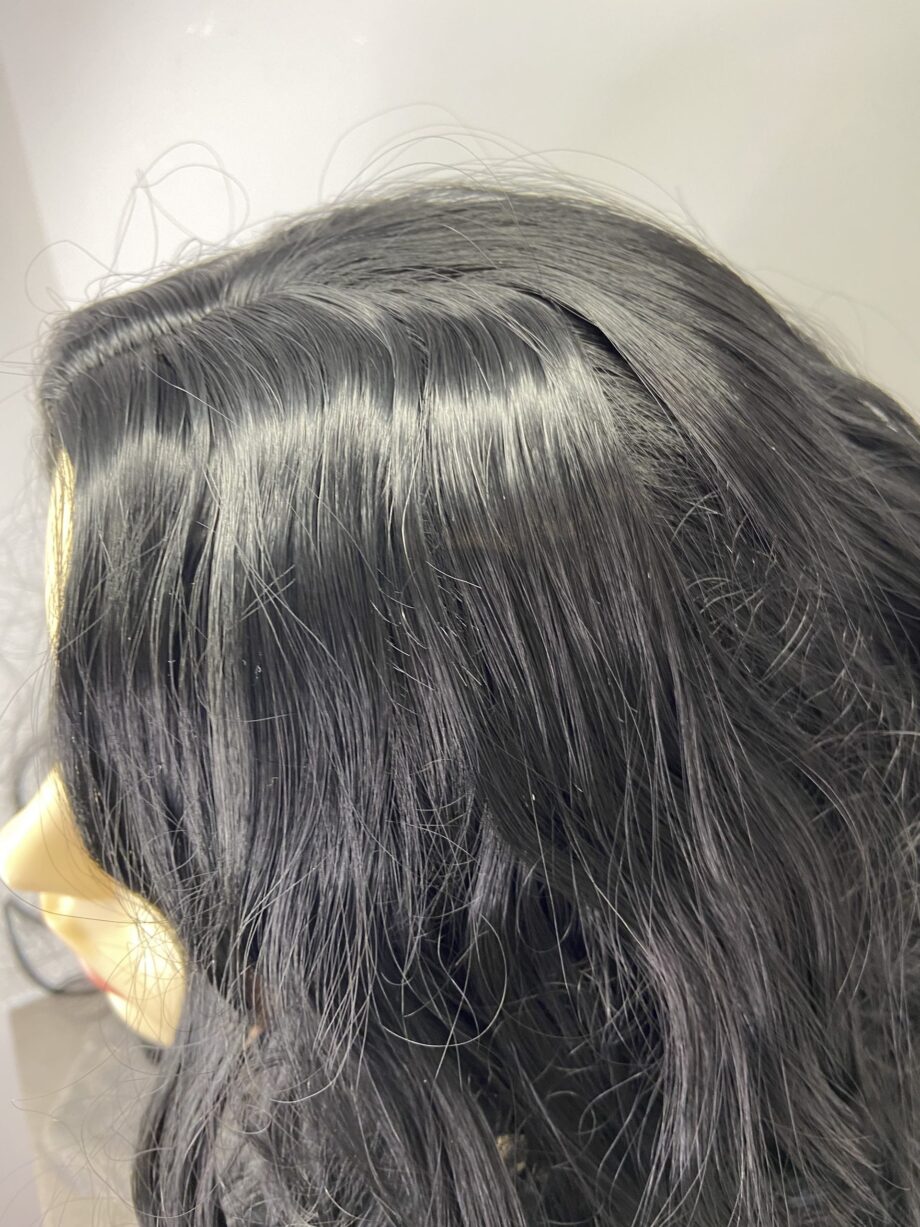 Black curly long wig. Plbllc6036