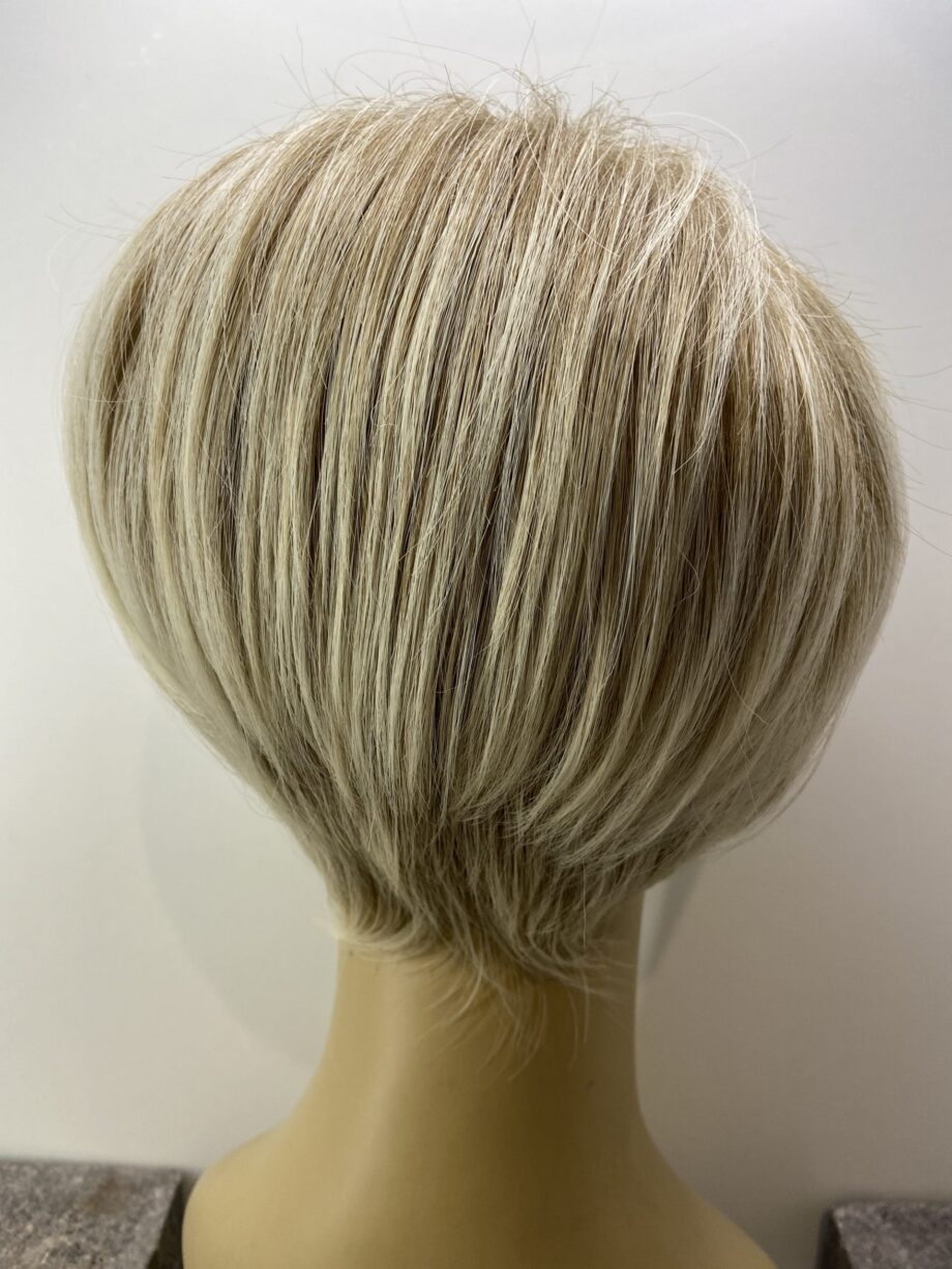 Short blonde highlighted new wig. Blss7015