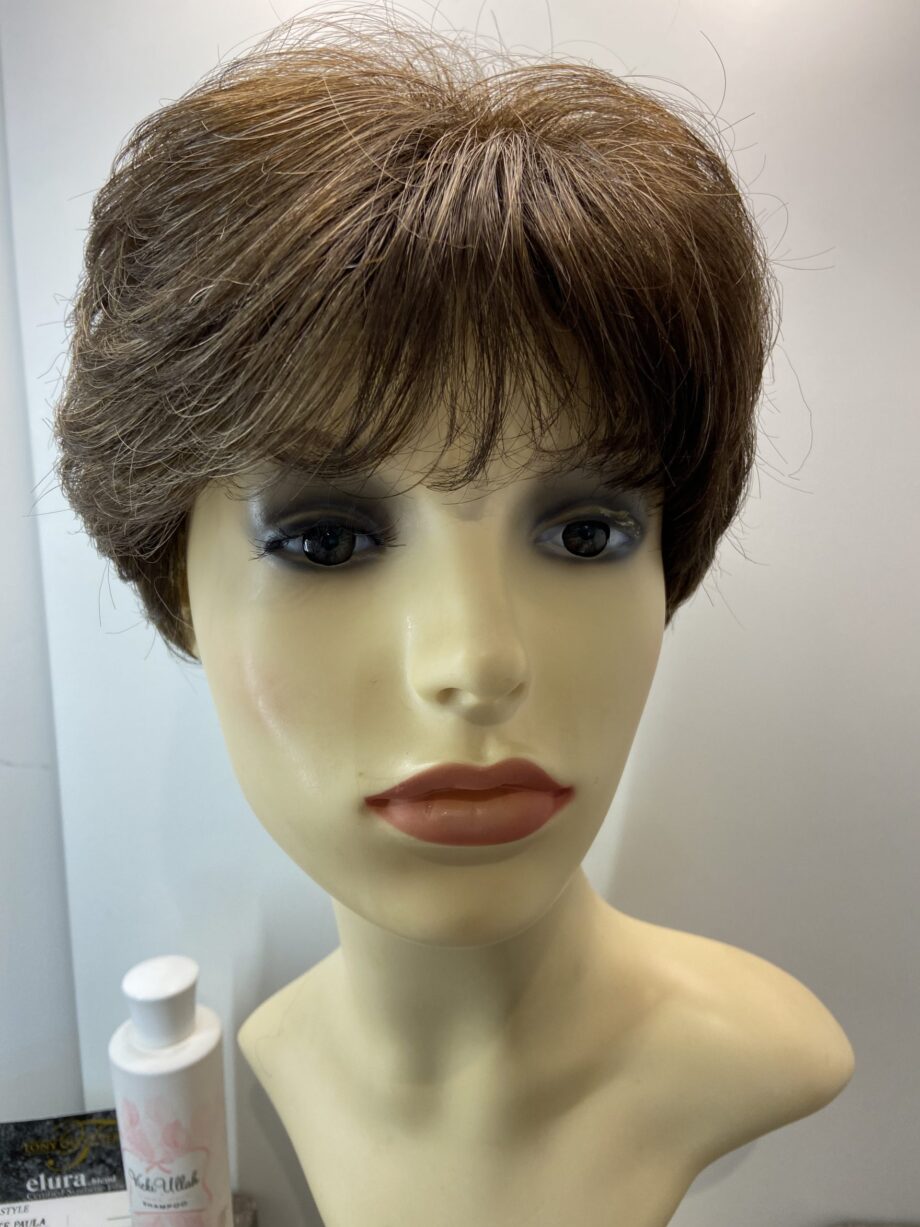 Short petite brown wig with shampoo  Brsw99