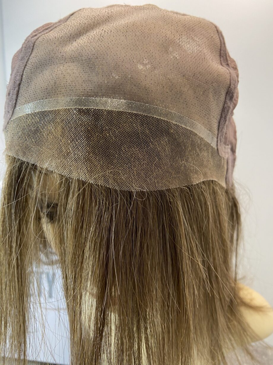 Brown long soft cap straight wig. Bbrls155