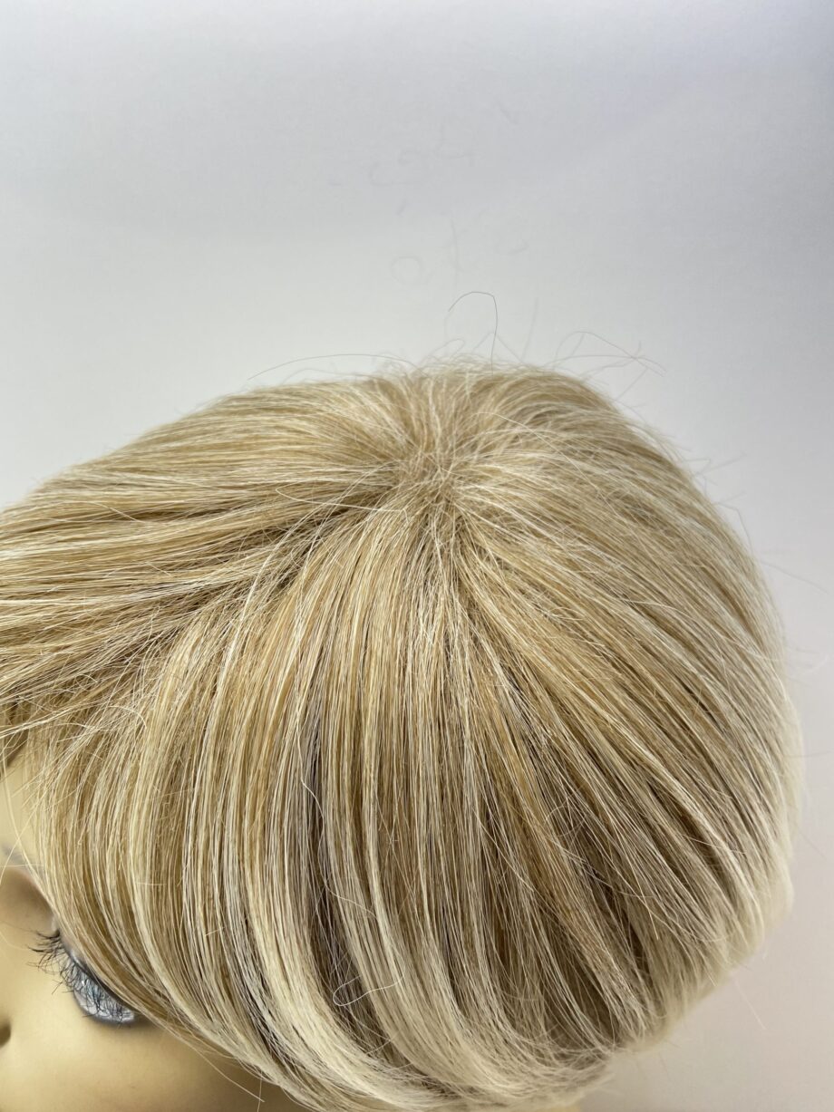 Short blonde highlighted wig. Blss41
