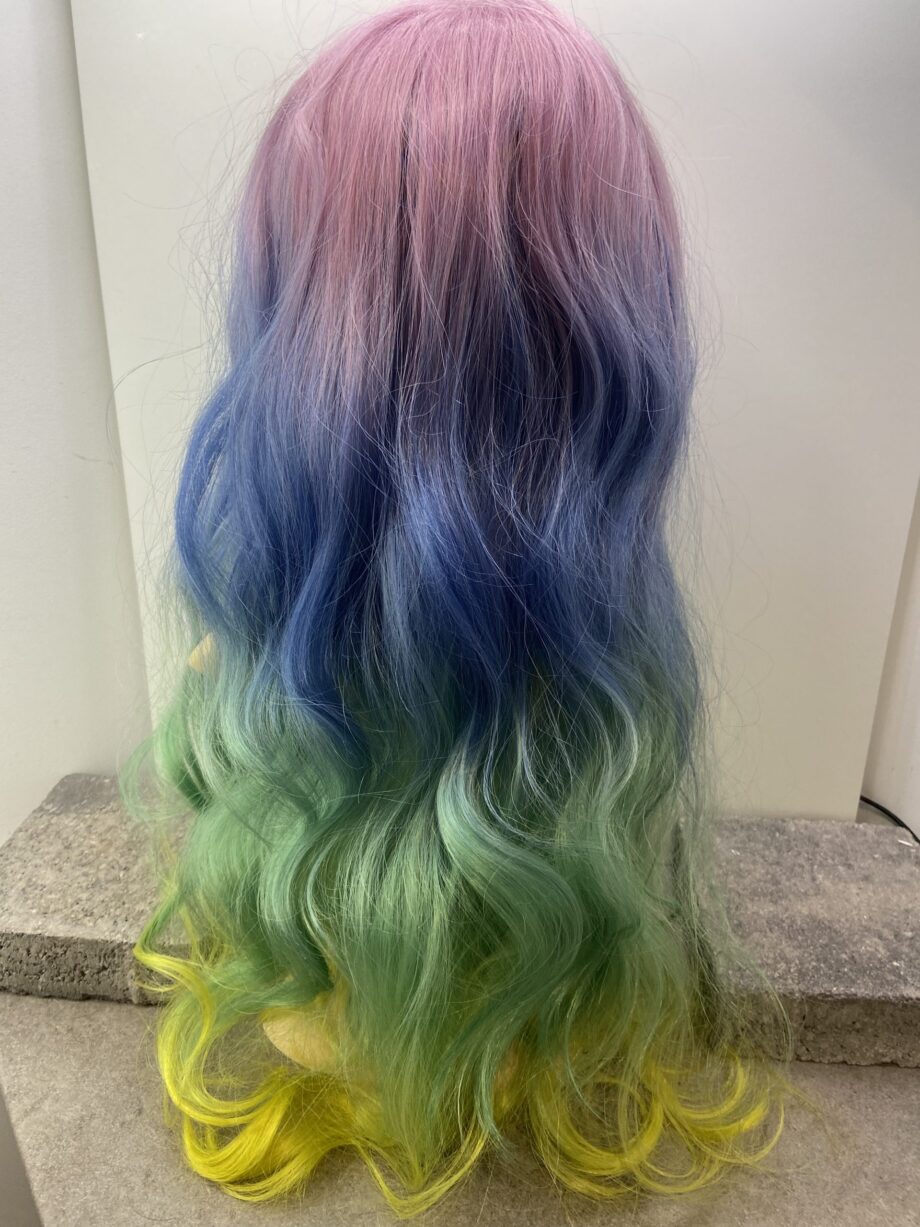 Multi coloured long wavy wig. Multlc7023