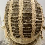 Short blonde highlighted wig. Blss41