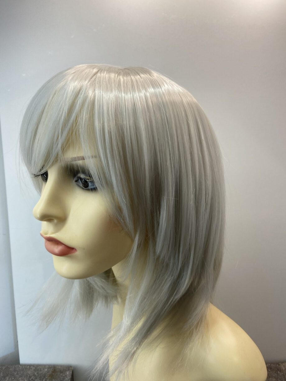 Silver steel long straight wig. Sls205