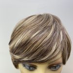 Short brown highlighted wig. Brss43
