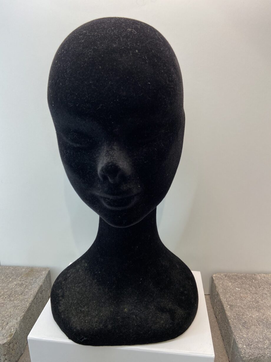Black head wig stand. 42
