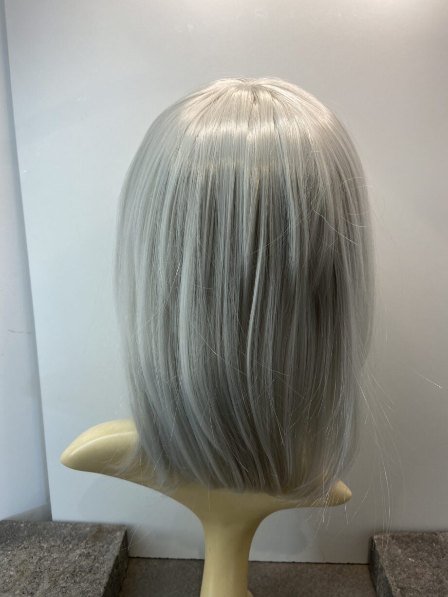 Silver steel long straight wig. Sls205