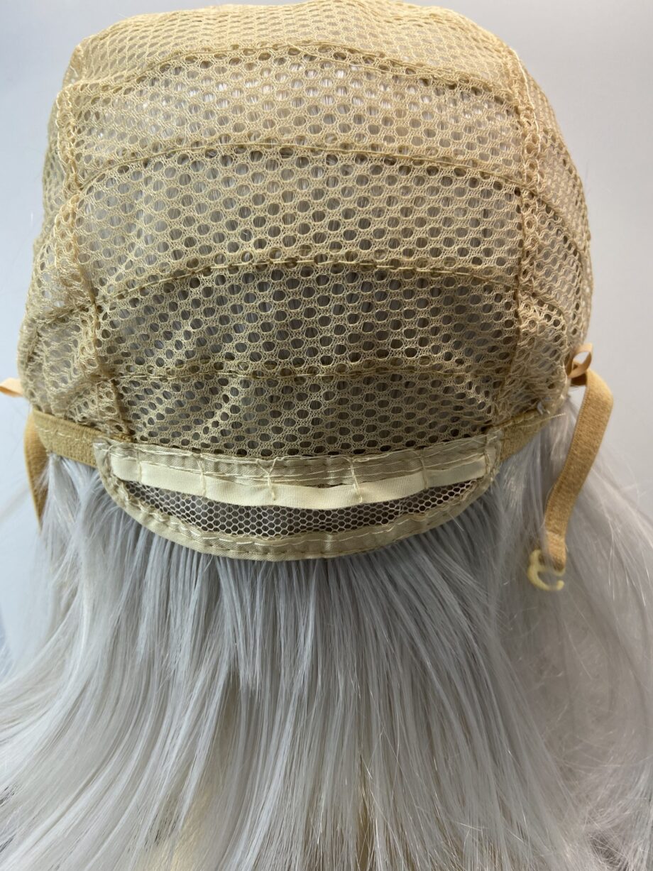 Silver steel long straight wig. Sls205