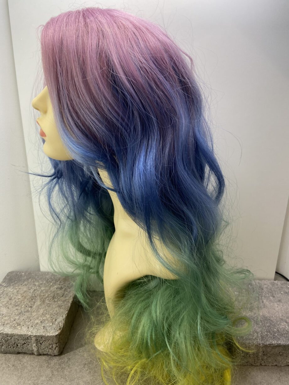 Multi coloured long wavy wig. Multlc7023