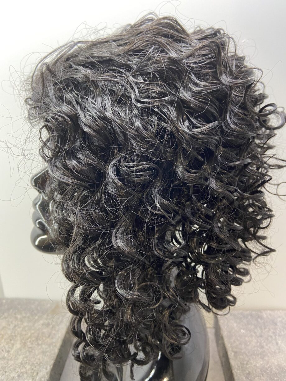 New Black curly hair piece.  Plblc8020