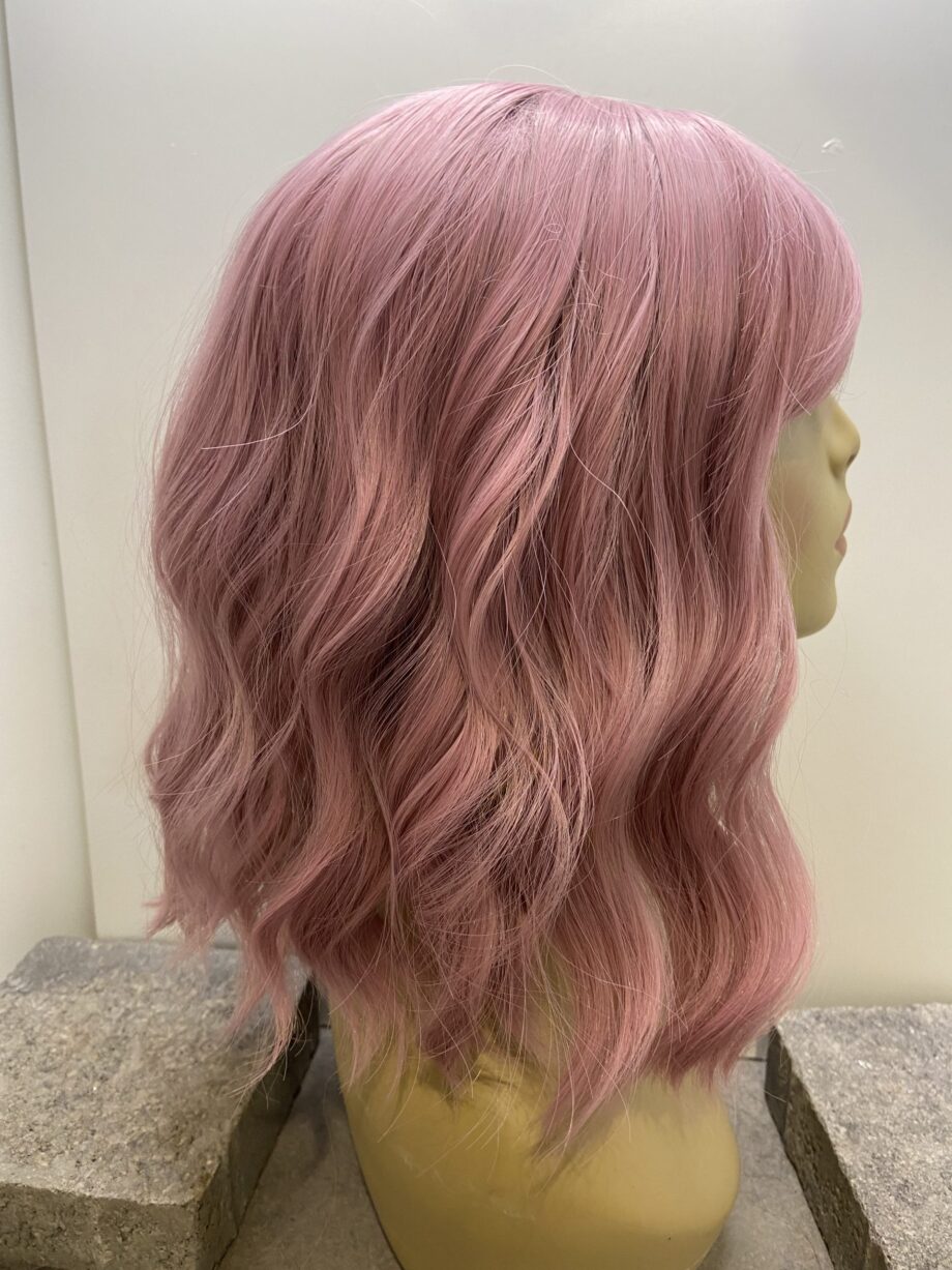 Long pink new wig. Plpinklw528
