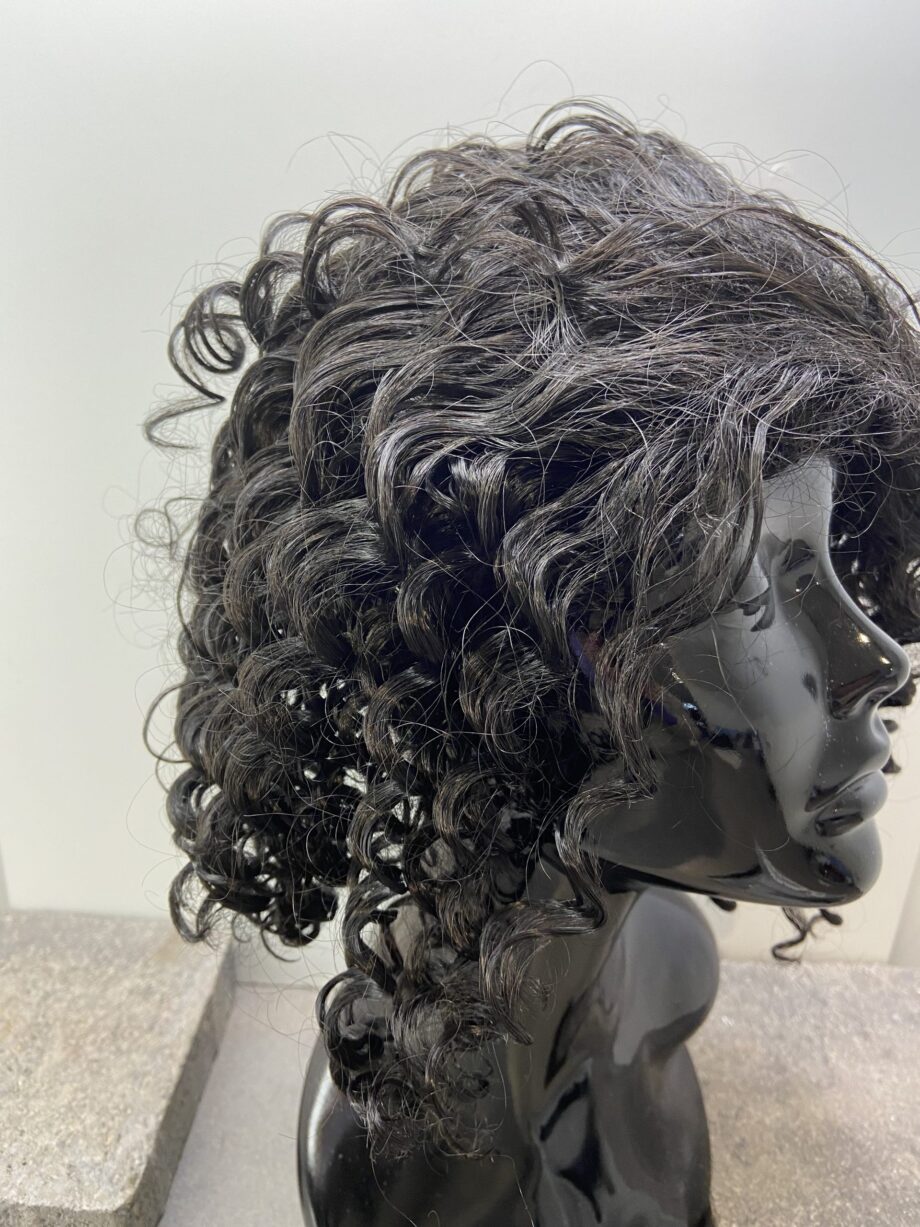 New Black curly hair piece.  Plblc8020