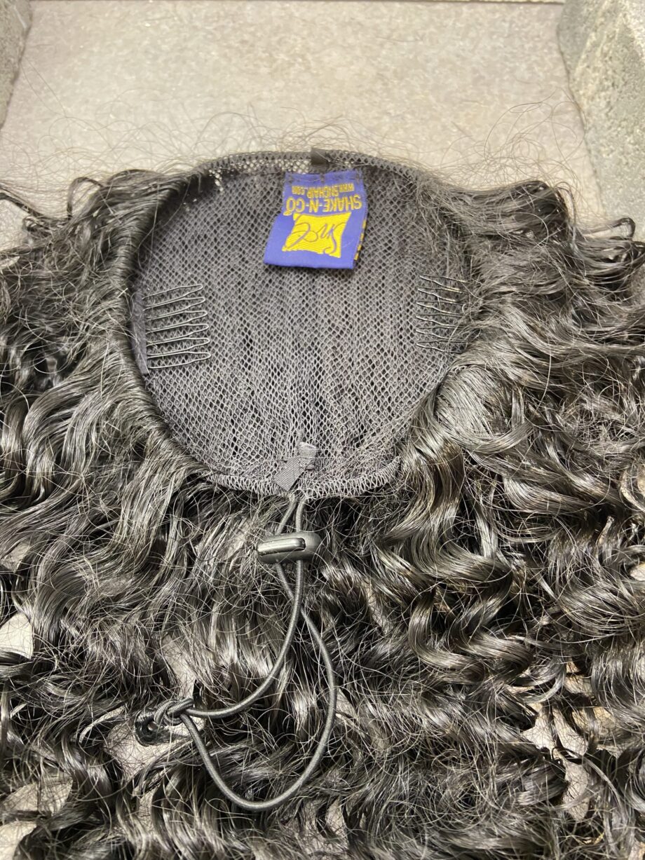 New Black curly hair piece.  Plblc8020