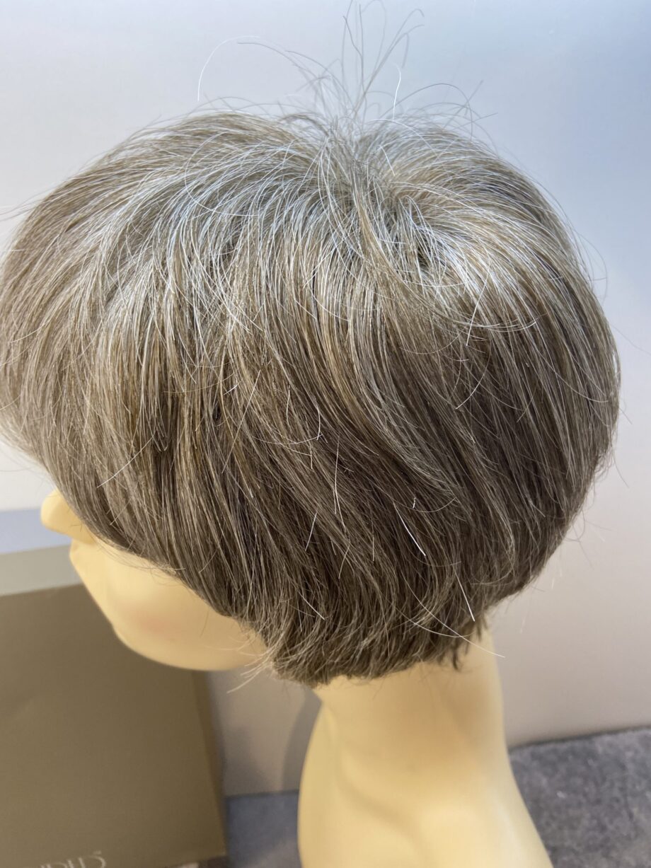 Grey soft cap short wig. Bgsw164