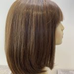 Stunning shiny sleek brown long wig. Brms79