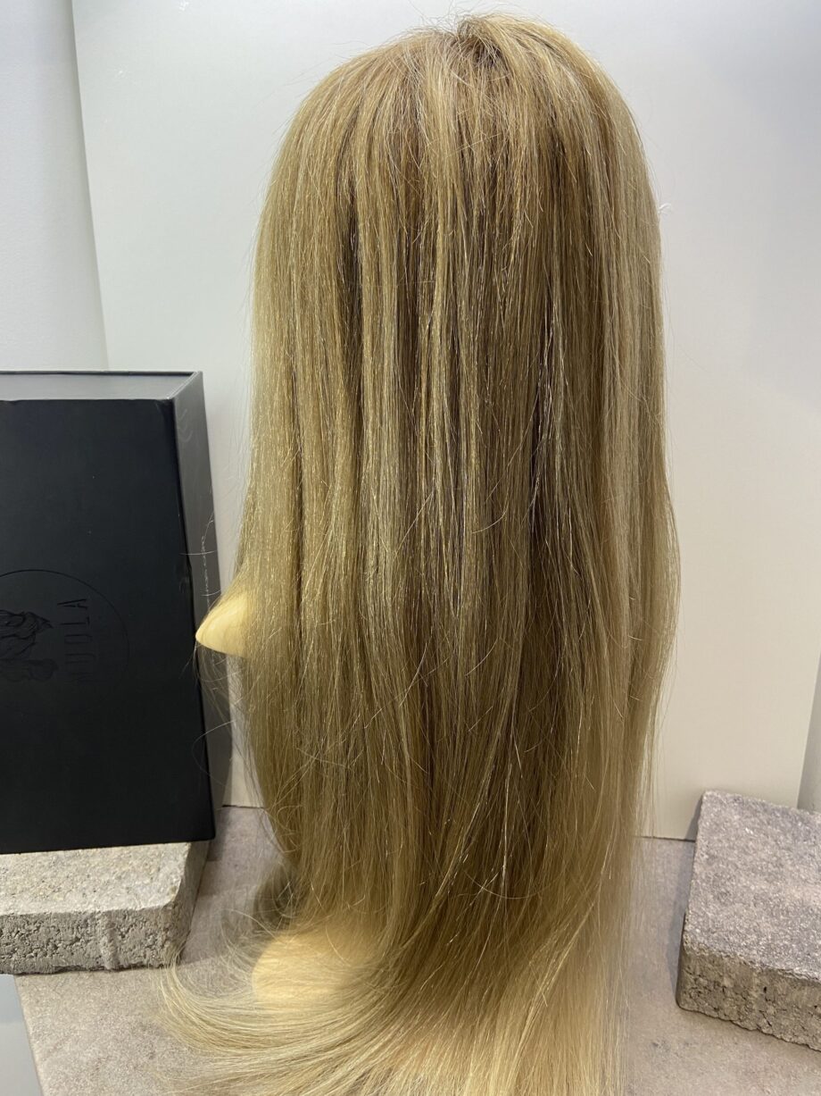 Long blonde new soft cap wig. Bblls191