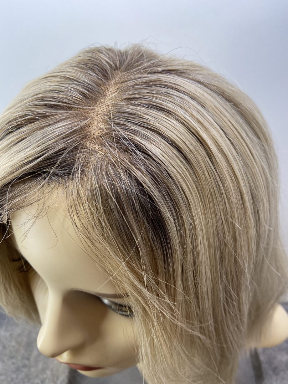 Rooted blonde soft cap long wig. Blls308