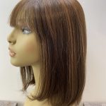 Stunning shiny sleek brown long wig. Brms79